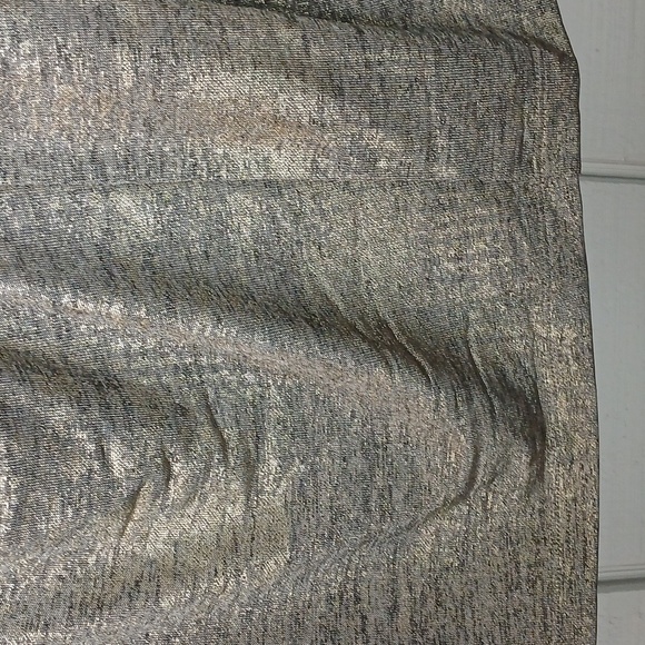 Calvin Klein Metallic Gold Silver Tone Sleeveless Cocktail Dress Size 6 Petite - Picture 7 of 9